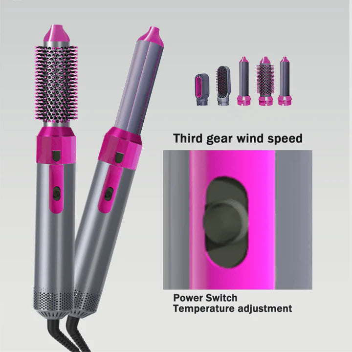 One-Step Hot Air Brush for Volume, Curl & Straight Hair فرشاة الهواء الساخن بخطوة واحدة لتكثيف وتجعيد وتنعيم الشعر